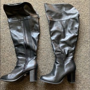 Torrid Black Knee High Boots with Heel